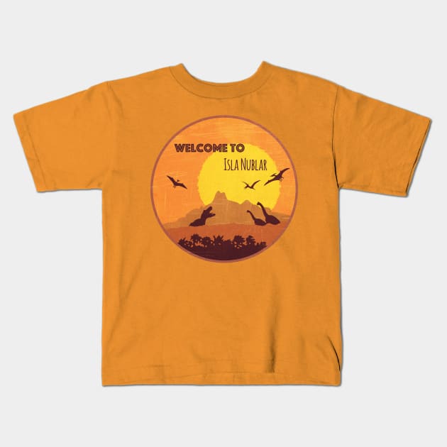 Welcome to Isla Nublar v2 Kids T-Shirt by mycool